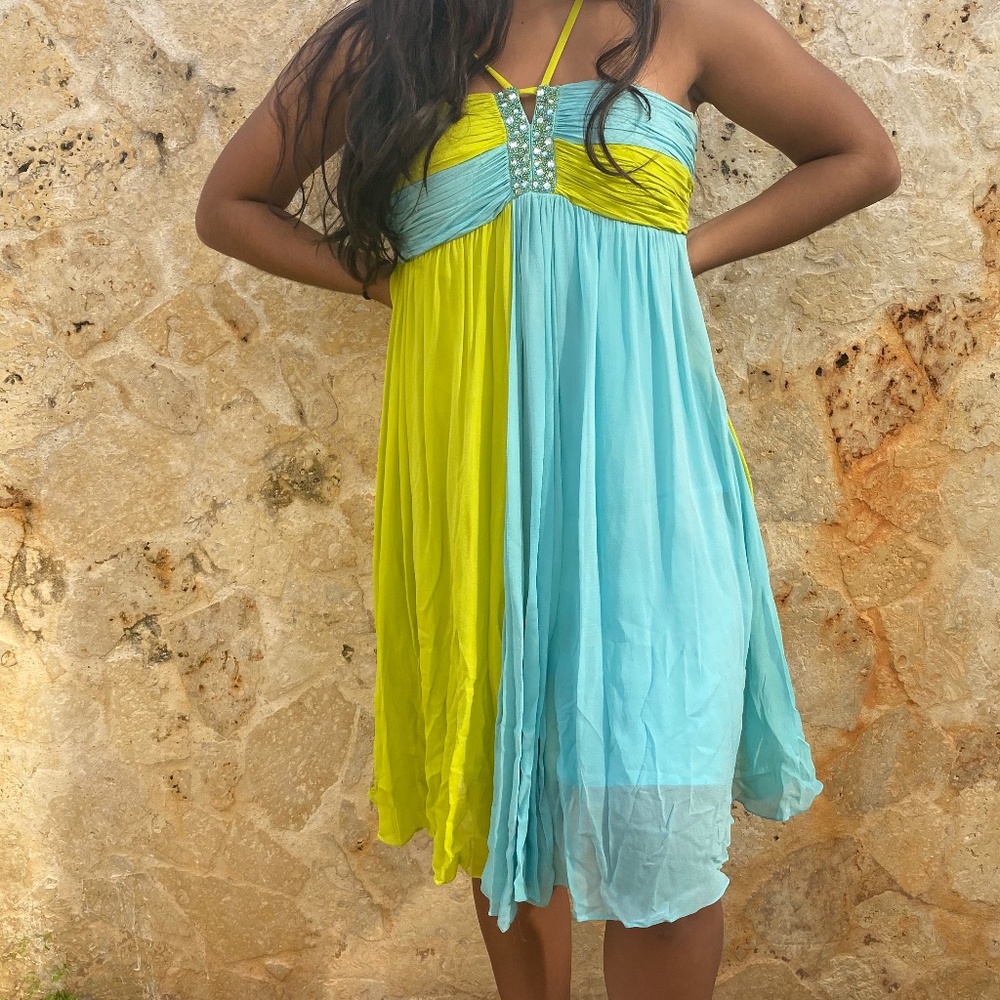 Green and Blue Formal Dress